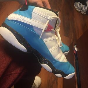 Jordan 6 rings blue fury cyber pink size 13 almost brand new no box